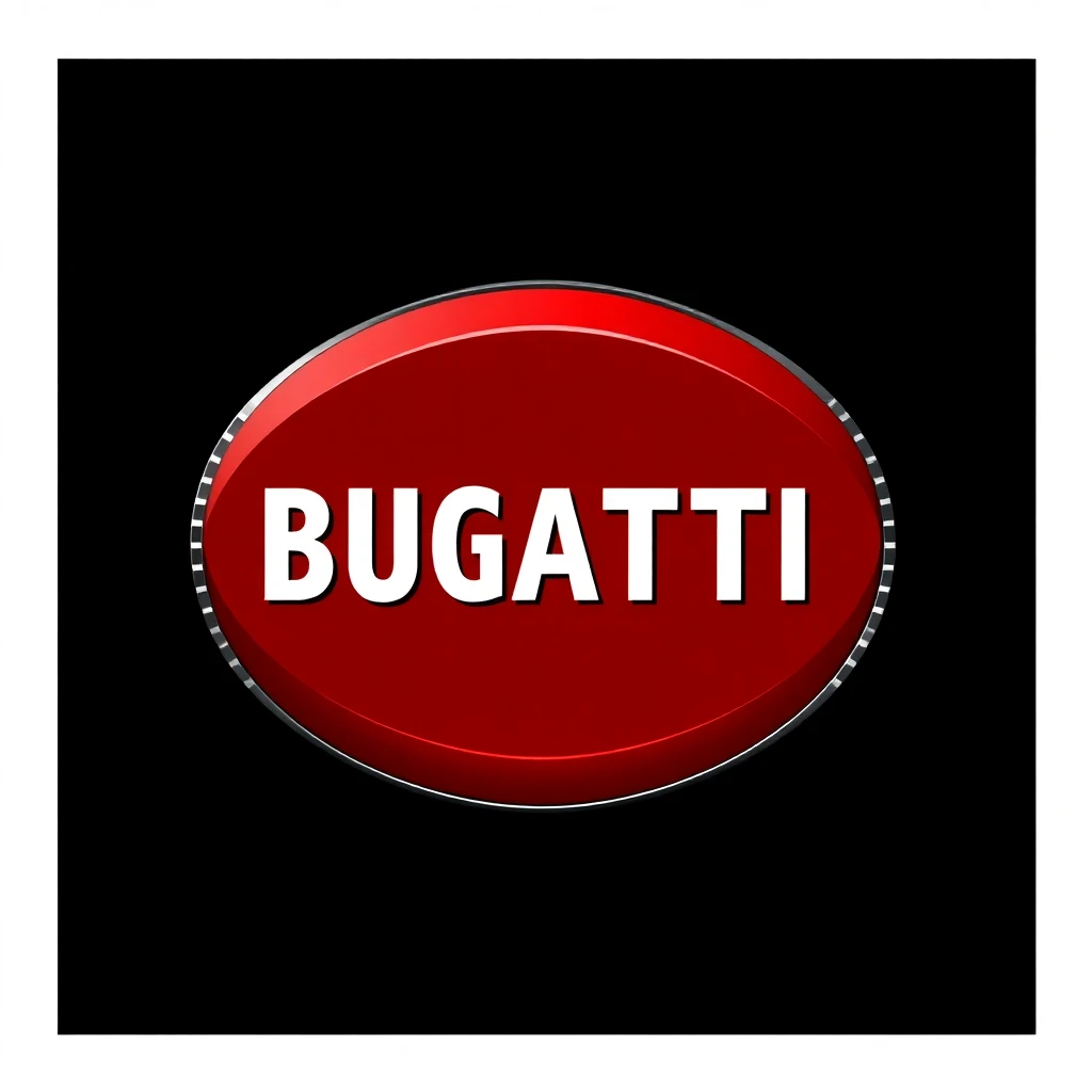 Logo Bugatti, ovale rouge avec initiales EB